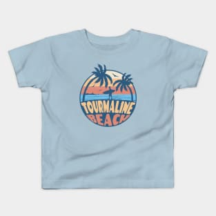 Vintage Surfing Tourmaline Beach, California // Retro Summer Vibes // Grunge Surfer Sunset Kids T-Shirt